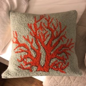 16” coral pillow